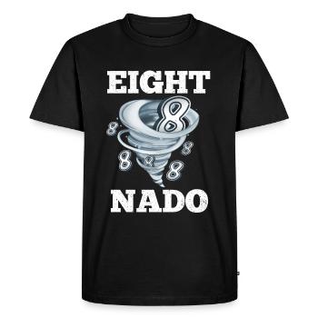 Tornade du 8e anniversaire - T-shirt Premium bio Homme - noir - Devant - Nico (187cm)