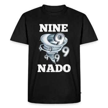 Tornade du 9e anniversaire - T-shirt Premium bio Homme - noir - Devant - Nico (187cm)