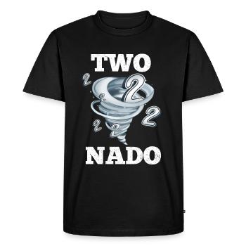 Tornade du 2e anniversaire - T-shirt Premium bio Homme - noir - Devant - Nico (187cm)