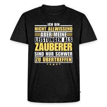 Des performances inégalées en tant que magicien - T-shirt Premium bio Homme - noir - Devant - Nico (187cm)
