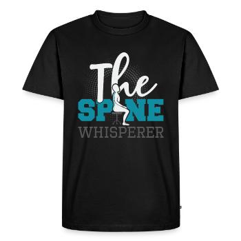 The Spine Whisperer, Chiropractor Physio Masseur - Men's Premium Organic T-Shirt - black - Front - Nico (187cm)