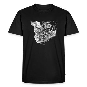Mâchoire dentaire - T-shirt Premium bio Homme - noir - Devant - Nico (187cm)