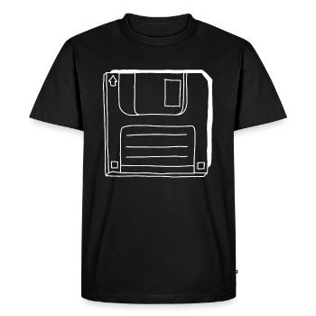 Floppy disk - Men's Premium Organic T-Shirt - black - Front - Nico (187cm)
