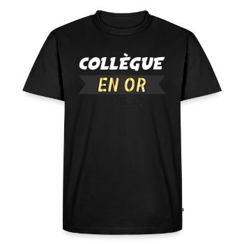 Précieux Collègue Qui Vaut De L'Or - T-shirt Premium bio Homme - noir - Devant - Nico (187cm)