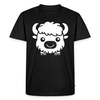 Buffalo - Men's Premium Organic T-Shirt - black - Front - Nico (187cm)
