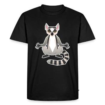 Lemur - T-shirt Premium bio Homme - noir - Devant - Nico (187cm)