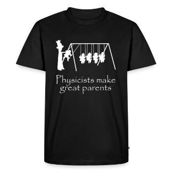 Physiker Eltern - Männer Premium Bio T-Shirt - Schwarz - Vorne - Nico (187cm)