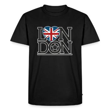 A city of London - Men's Premium Organic T-Shirt - black - Front - Nico (187cm)