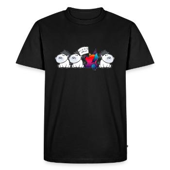 En particulier Les licornes Anders Coloré - T-shirt Premium bio Homme - noir - Devant - Nico (187cm)