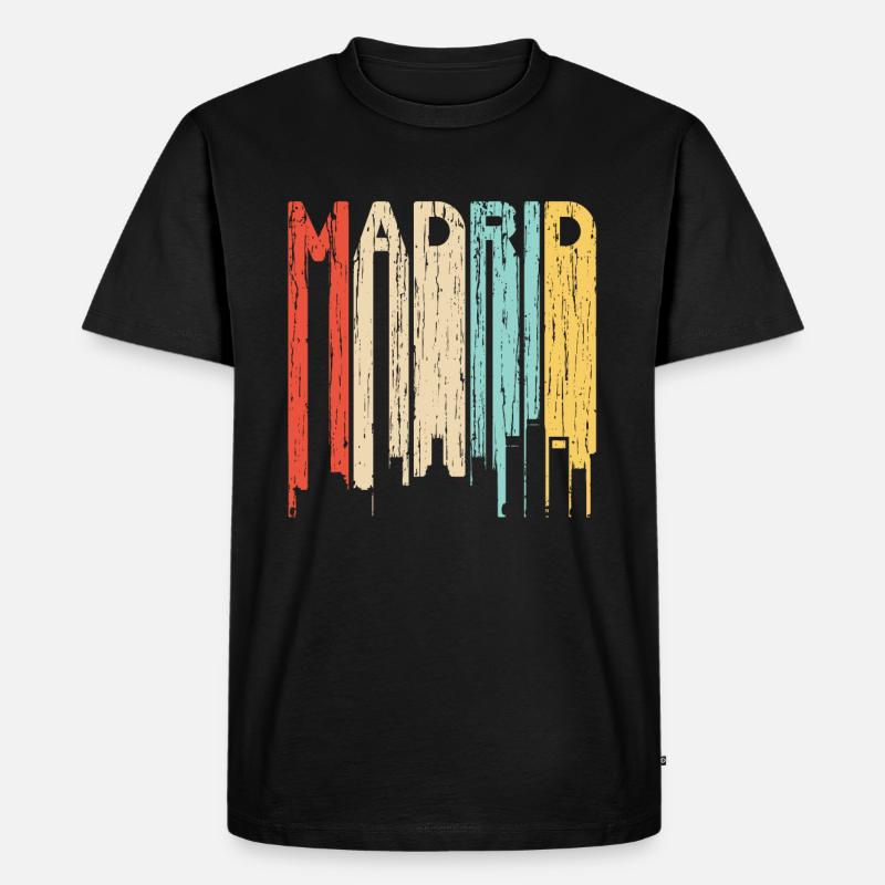 Madrid - Männer Premium Bio T-Shirt - Schwarz