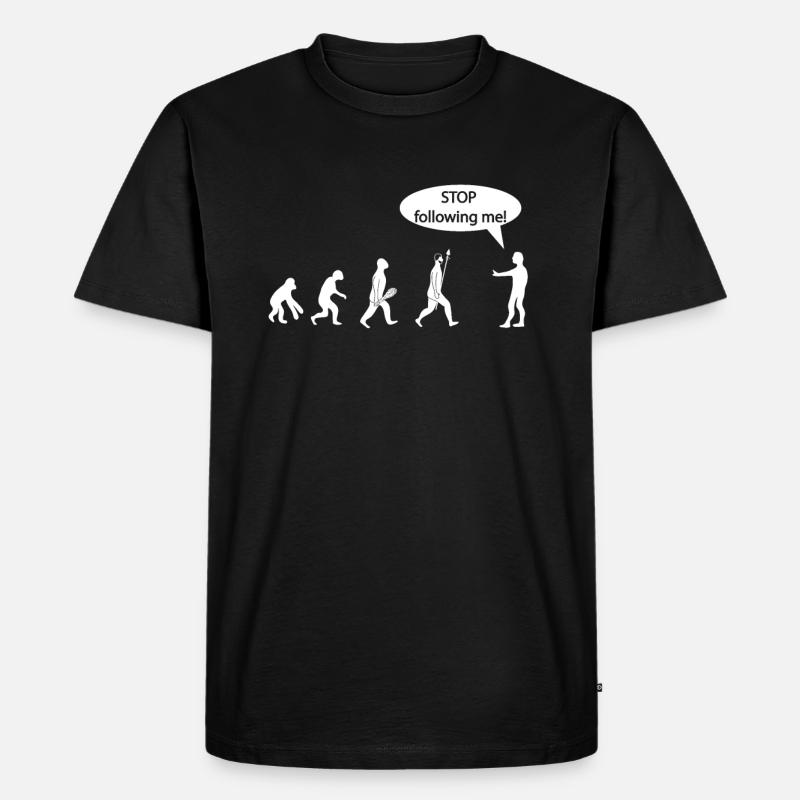 Evolution - Männer Premium Bio T-Shirt - Schwarz