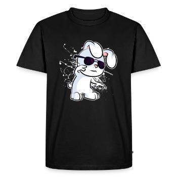 Cool Rabbit - Men's Premium Organic T-Shirt - black - Front - Nico (187cm)