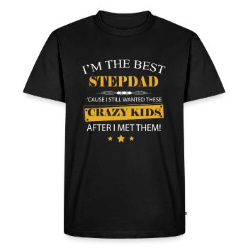 Meilleur beau-père - T-shirt Premium bio Homme - noir - Devant - Nico (187cm)