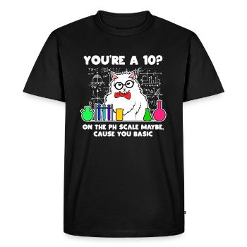 Chimie Geek Ph - T-shirt Premium bio Homme - noir - Devant - Nico (187cm)