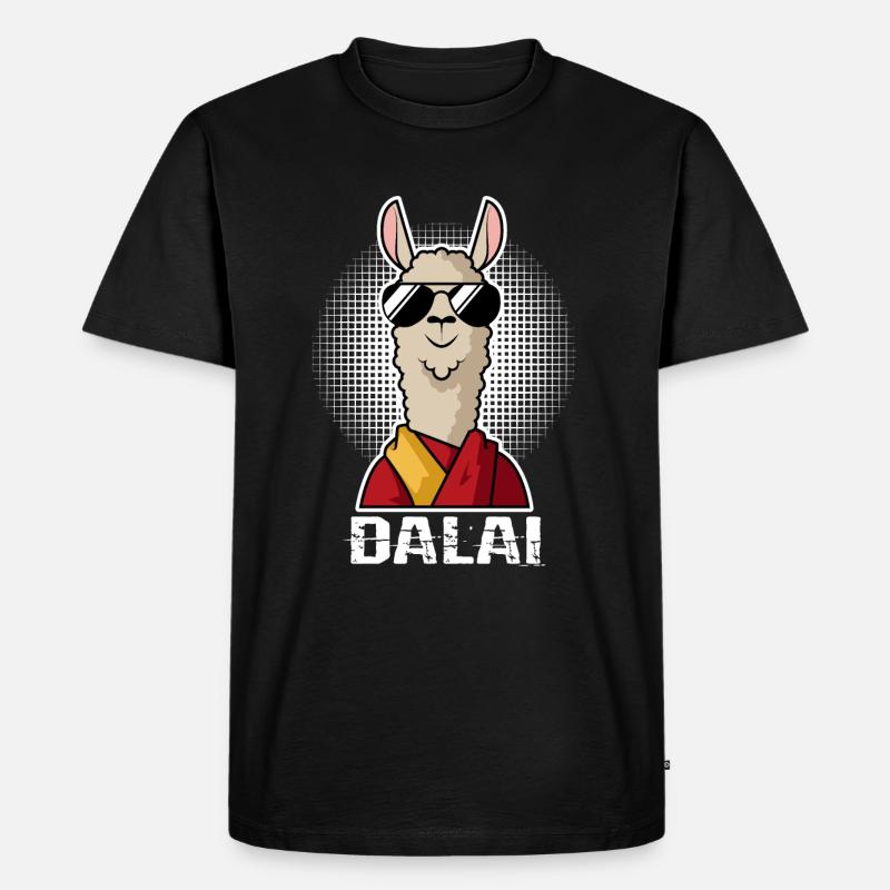 Dalai Lama - Männer Premium Bio T-Shirt - Schwarz