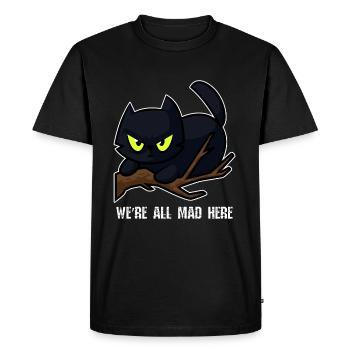 Annoyed cat - Men's Premium Organic T-Shirt - black - Front - Nico (187cm)
