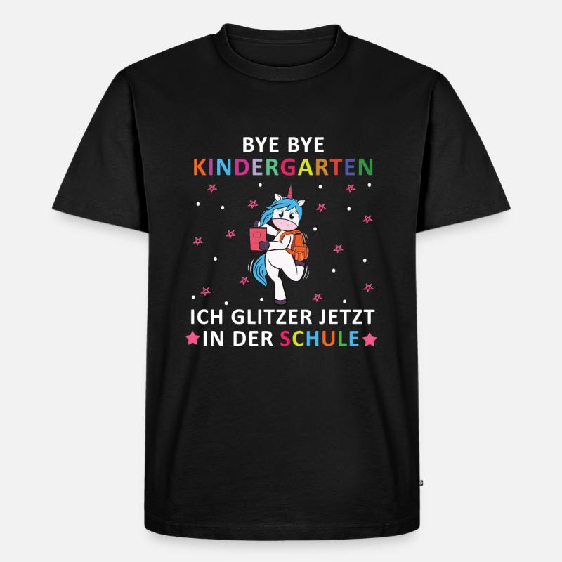 Bye Bye Kindergarten - Männer Premium Bio T-Shirt - Schwarz