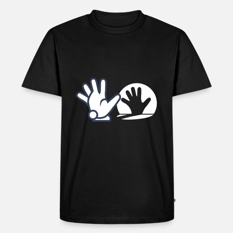 Hase Schattenspiele - Männer Premium Bio T-Shirt - Schwarz