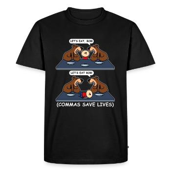Grammar Spelling Funny - Men's Premium Organic T-Shirt - black - Front - Nico (187cm)