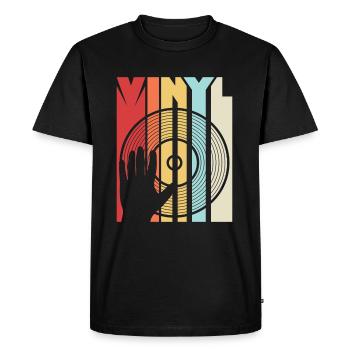 Vinyl Schallplatte - Männer Premium Bio T-Shirt - Schwarz - Vorne - Nico (187cm)