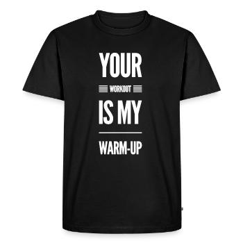 Fitness énonciation drôle - T-shirt Premium bio Homme - noir - Devant - Nico (187cm)