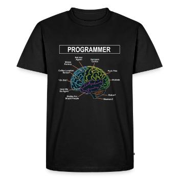 Programmierer - Männer Premium Bio T-Shirt - Schwarz - Vorne - Nico (187cm)