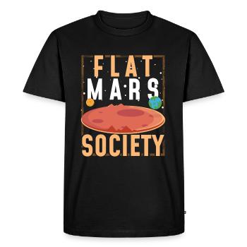 Flat Mars - Men's Premium Organic T-Shirt - black - Front - Nico (187cm)
