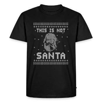 Noël laid pas le père noël - T-shirt Premium bio Homme - noir - Devant - Nico (187cm)