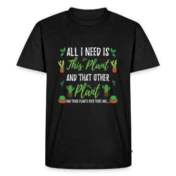 Plantes Collectionneurs - T-shirt Premium bio Homme - noir - Devant - Nico (187cm)