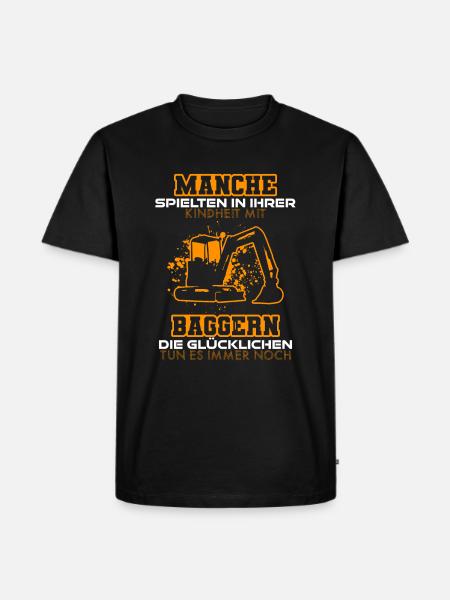 Bagger Meister - Männer Premium Bio T-Shirt - Schwarz