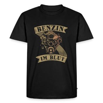 De l'essence dans le sang - T-shirt Premium bio Homme - noir - Devant - Nico (187cm)