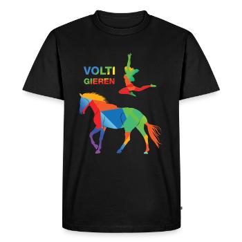 Voltige - T-shirt Premium bio Homme - noir - Devant - Nico (187cm)