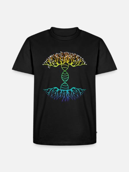 DNA family tree - Men's Premium Organic T-Shirt - black
