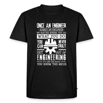 Once an engineer Always an engineer - Men's Premium Organic T-Shirt - black - Front - Nico (187cm)