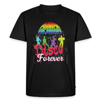 Disco Forever - T-shirt Premium bio Homme - noir - Devant - Nico (187cm)