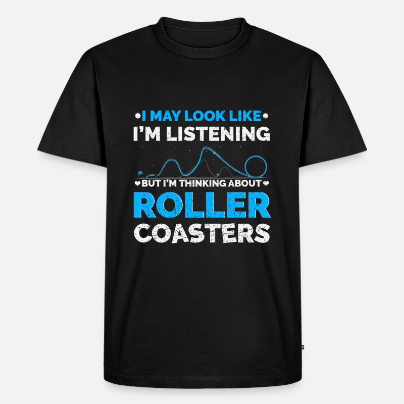 Achterbahn - Männer Premium Bio T-Shirt - Schwarz
