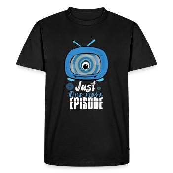 Accro de la série - T-shirt Premium bio Homme - noir - Devant - Nico (187cm)