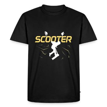 Scooter Roller Sport - T-shirt Premium bio Homme - noir - Devant - Nico (187cm)