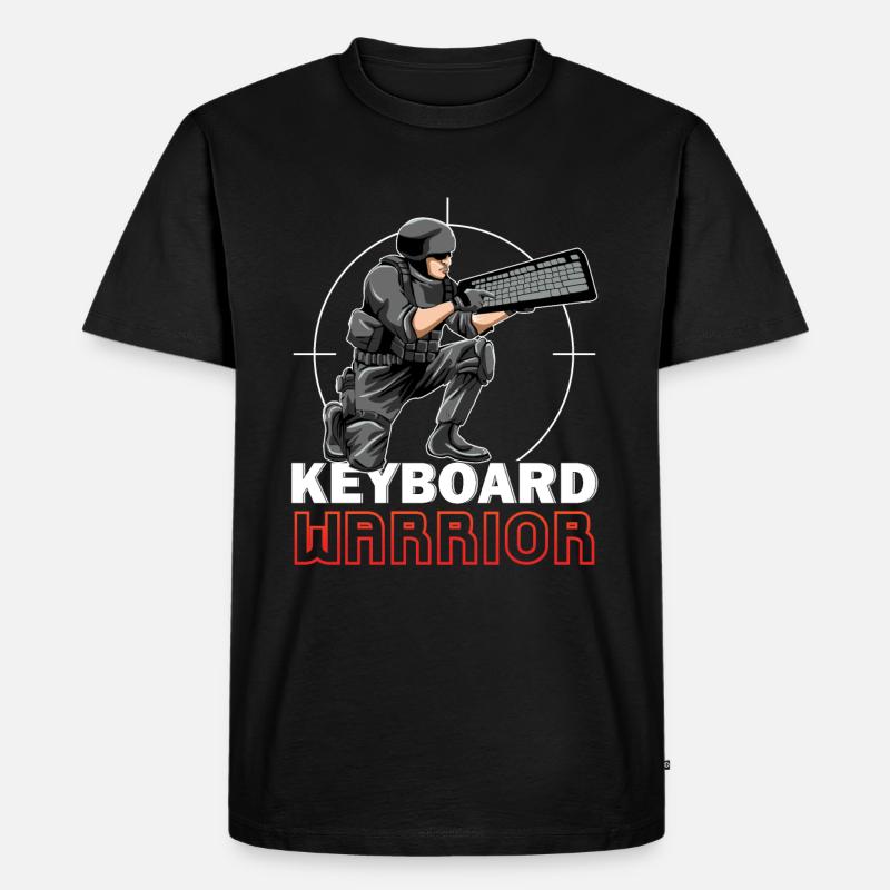 Keyboard Warrior - Männer Premium Bio T-Shirt - Schwarz