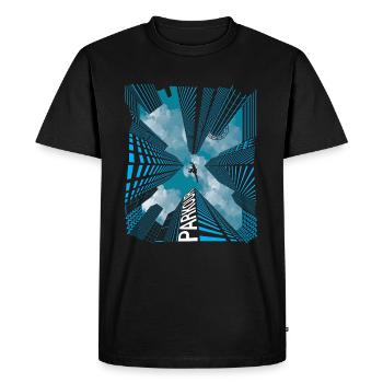 Skyline de Parkour - T-shirt Premium bio Homme - noir - Devant - Nico (187cm)