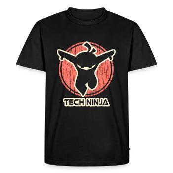 Tech ninja - Men's Premium Organic T-Shirt - black - Front - Nico (187cm)