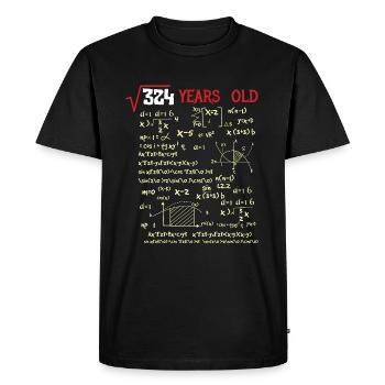 18e anniversaire - T-shirt Premium bio Homme - noir - Devant - Nico (187cm)