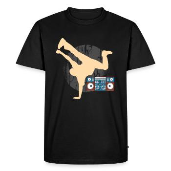 Breakdancer - Men's Premium Organic T-Shirt - black - Front - Nico (187cm)