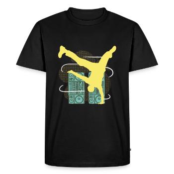 Hip hop breakdancer - T-shirt Premium bio Homme - noir - Devant - Nico (187cm)