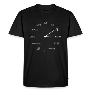 Math Clock Drôle Math Clock Math Meme - T-shirt Premium bio Homme - noir - Devant - Nico (187cm)