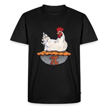 Drôle chicken pie Math Geek Math Nerd Pi Day - T-shirt Premium bio Homme - noir - Devant - Nico (187cm)