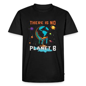 Pas de planète Étoiles Espace Galaxie Planète Sauver la Terre - T-shirt Premium bio Homme - noir - Devant - Nico (187cm)