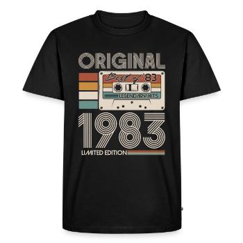 1983 Vintage Vintage Retro Cadeau d’anniversaire - T-shirt Premium bio Homme - noir - Devant - Nico (187cm)