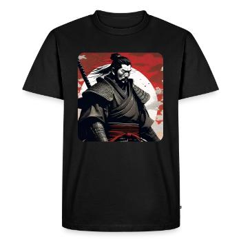 Fier guerrier samouraï Japon Asie Kendo Ninja - T-shirt Premium bio Homme - noir - Devant - Nico (187cm)