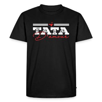 Tata d'amour Humour Cadeau - T-shirt Premium bio Homme - noir - Devant - Nico (187cm)